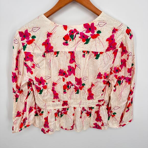 Ba&sh NWT Evereve Edon V Neck Floral Blouse // XS - Picture 13 of 14